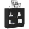 vidaXL Book Cabinet Black Oak 82.5 x 30.5 x 80 cm Engineered Wood