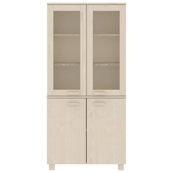 vidaXL Highboard HAMAR Solid Wood Pine Honey Brown