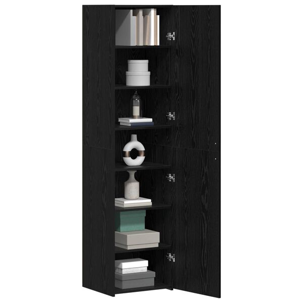 vidaXL Highboard 2 pcs Black Oak 45 x 42.5 x 185 cm