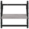 vidaXL 6 Piece Wall Shelf Set with Bars Grey Sonoma Engineered Wood