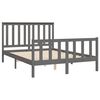 vidaXL Bed Frame without Mattress Grey 140x200 cm Solid Wood Pine