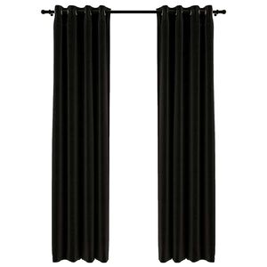 vidaXL Linen-Look Blackout Curtains 2 pcs Anthracite 140x225cm