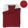 vidaXL 4 Piece Bedding Set Fleece Wine Red 140x200/60x70 cm