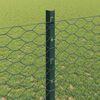 vidaXL Fence with Post Green 1.2 x 10 m Steel and PVC