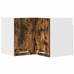 vidaXL Hanging Cabinet Smoked Oak and White 57 x 57 x 40 cm