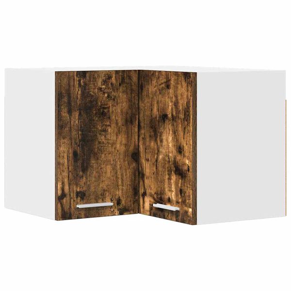 vidaXL Hanging Cabinet Smoked Oak and White 57 x 57 x 40 cm