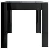vidaXL Dining Table High Gloss Black 160x80x76 cm Engineered Wood