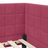 vidaXL Corner Bed Frame with Headboard Wine Red 90 cm x 200 cm Velvet