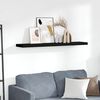 vidaXL Floating Wall Shelf Black 120x23.5x3.8 cm MDF