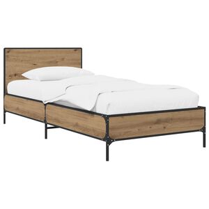 vidaXL Bed Frame with Headboard Artisian Oak 80 x 200 cm