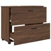 vidaXL Bathroom Cabinet with Drawer Brown Oak 76.5 x 35 x 64 cm