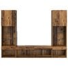 TV Wall Units with LED Wall-mounted 5 pcs Old wood 40.5 x 30 x 102 cm