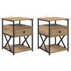 vidaXL Bedside Cabinet 2 pcs Artisan Oak 40 x 42 x 55 cm