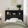 vidaXL Headboard Cabinet Black Oak 120 x 19 x 103.5 cm Engineered Wood