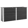vidaXL Garden Raised Bed | Grey | Wood plastic composite (WPC), Steel | Large