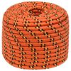 vidaXL Boat Rope Orange 12 mm 100 m Polypropylene