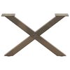 vidaXL Coffee Table Legs X-Shaped 2 pcs Natural Steel 50x(30-31) cm Steel