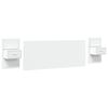 vidaXL Bed Headboard with Cabinets White 200 cm Engineered Wood