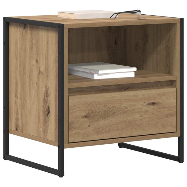 vidaXL Bedside Table with Drawer 2 pcs Artisian Oak 50 x 39.5 x 50 cm
