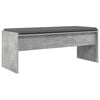 vidaXL Hall Bench with Cushion Concrete Grey 103 x 38 x 40 cm