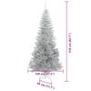vidaXL Christmas Tree with 300 LEDs with Stand Silver 210 cm PET