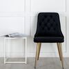 Venture Home Dining Chairs 2 pcs Velvet Deluxe Velvet Black and Brass