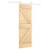 vidaXL Sliding Door with Hardware Set 70x210 cm Solid Wood Pine