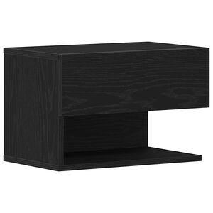 vidaXL Bedside Cabinet Black Oak 46 x 30 x 30 cm Engineered Wood