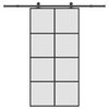 vidaXL Sliding Door with Hardware Set 102,5x205 cm ESG Glass&Aluminium