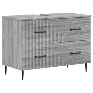 vidaXL Bathroom Sink Cabinet HAARLEM Grey Sonoma 82 x 41x 58.5 cm