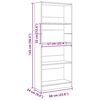 vidaXL Bookcase Artisian Oak 60x24x143 cm Engineered Wood