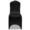 vidaXL Stretch Chair Cover 4 pcs Black