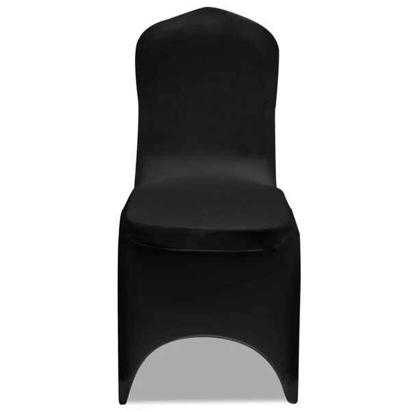 vidaXL Stretch Chair Cover 4 pcs Black