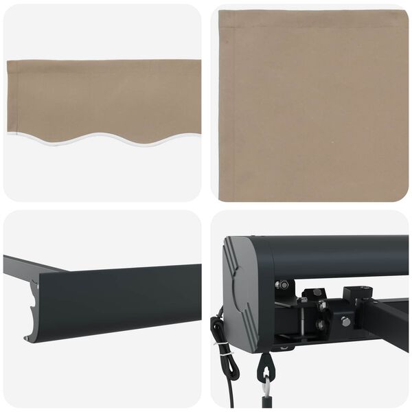 vidaXL Awning Beige 350 x 250 x 165 cm Polyester and Aluminium