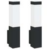 vidaXL Outdoor Wall Light 2 pcs Black 10.5 x 6 x 33 cm