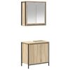 vidaXL 2 Piece Bathroom Furniture Set Sonoma Oak Engineered Wood