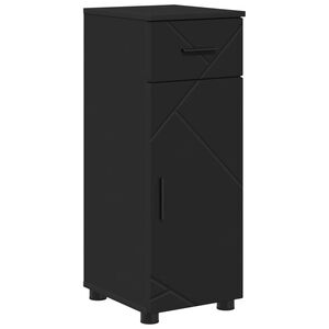 vidaXL Bathroom Cabinet Black 30 x 35 x 80 cm Engineered wood, Metal