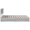 vidaXL Storage Bed Grey Sonoma 150 x 200 cm Engineered Wood
