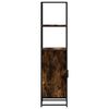 vidaXL Highboard Smoked Oak 35.5x35x139 cm Engineered Wood and Metal