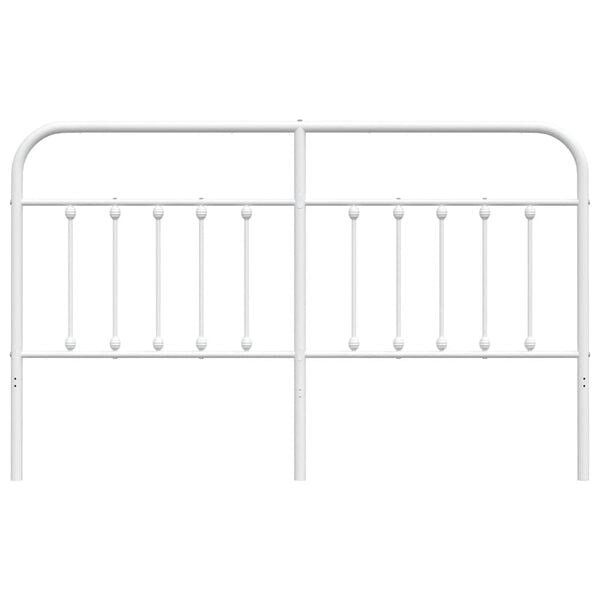 vidaXL Metal Replace Headboard White 160 cm