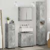 vidaXL Bathroom Furniture Set 4 pcs Concrete Grey Engineered Wood