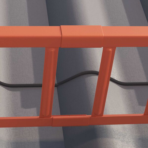 vidaXL Red 300 x 2.5 x 20 cm Steel