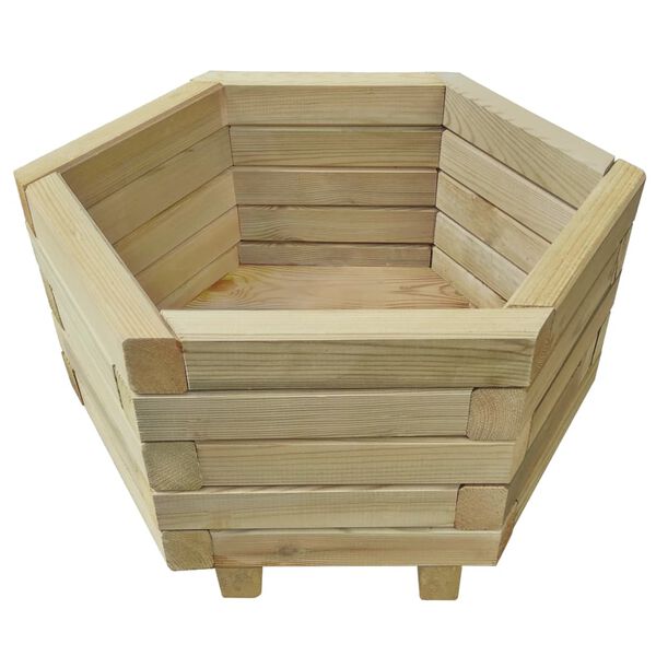 vidaXL Two Piece Garden Raised Bed Set Impregnated Pinewood