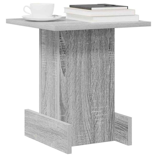 vidaXL End Table Grey Sonoma 35.5 x 35 x 40 cm Engineered Wood