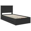 vidaXL Bed Frame with Drawer Black 100 x 200 cm Engineer Wood