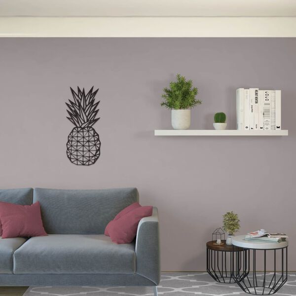 Homemania Wall Decoration Pineapple 22x55 cm Steel Black