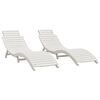 vidaXL Sun Loungers 2 pcs White 184x55x64 cm Solid Wood Acacia