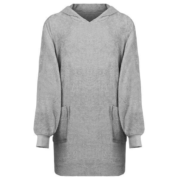 vidaXL Blanket Hoodie KINN Grey L Cotton