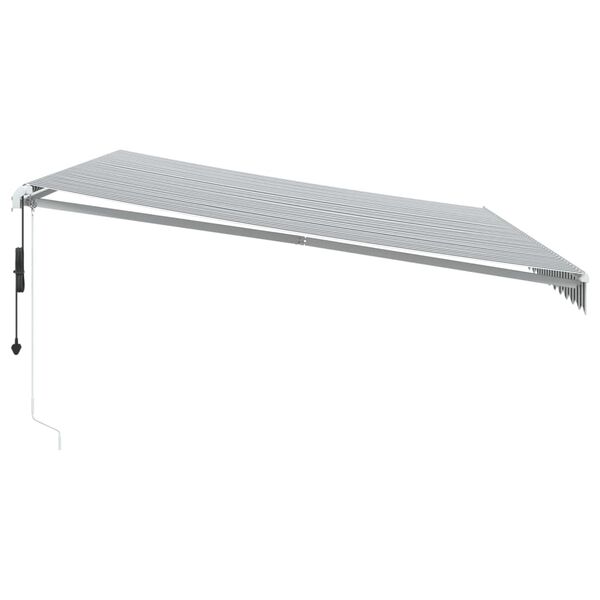 vidaXL Automatic Retractable Awning Anthracite&White 500x350 cm