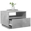 vidaXL Coffee Table with LED Lights Concrete Grey 50x49x40 cm